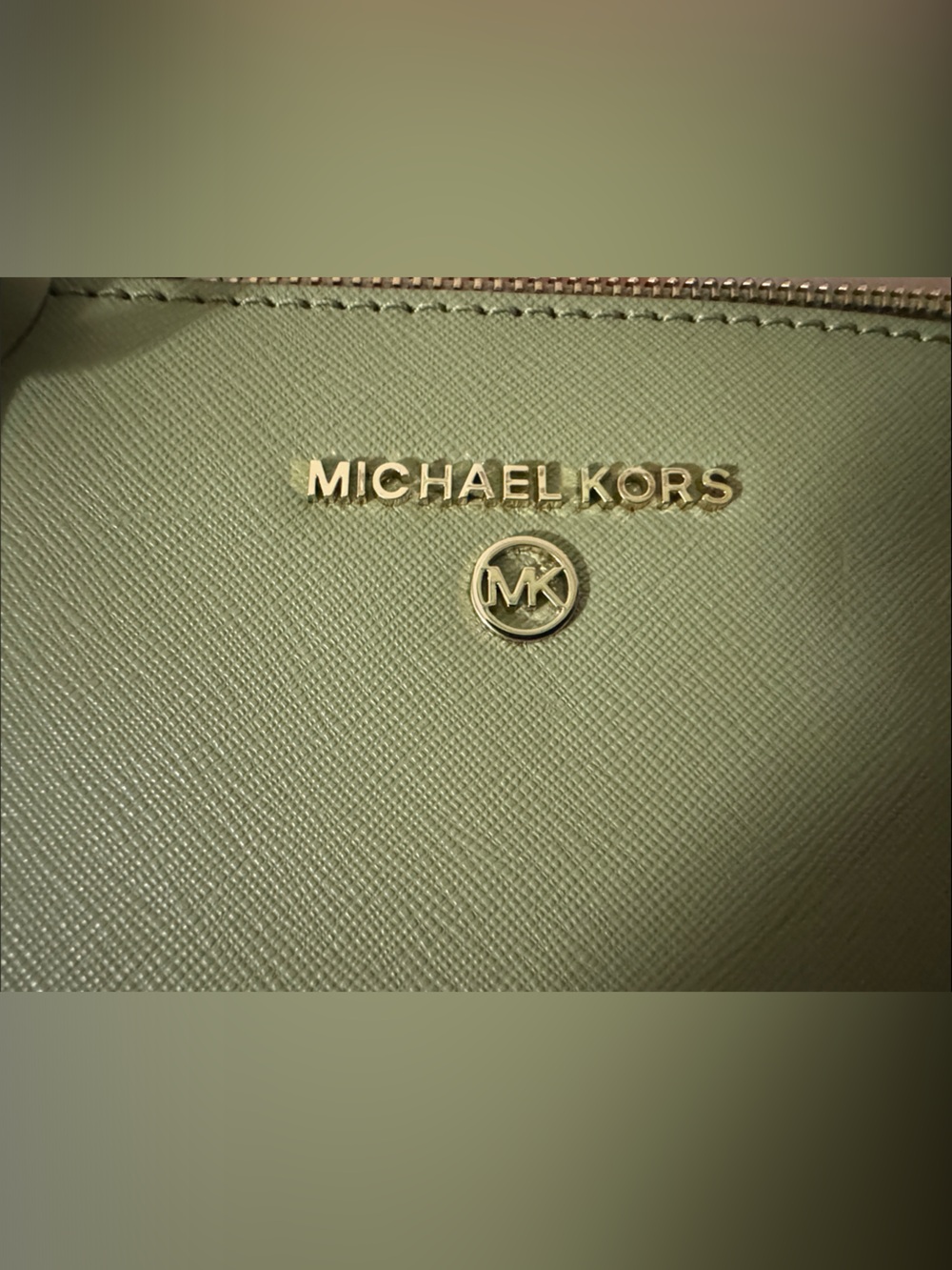 Michael Kors Light Olive Saffiano Tote with Gold Hardware-EUC - Picture 2 of 9